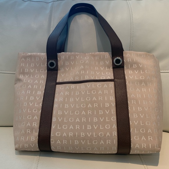 BVLGARI CANVAS TOTE BAG - Picture 1 of 11